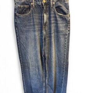 Lucky Brand blue high rise wide leg jeans